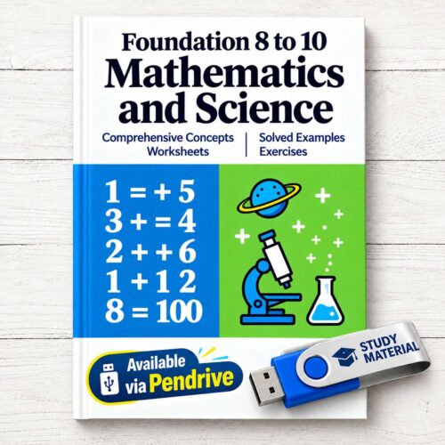 Foundation 8 to 10 Study Material via Pendrive Math & Science
