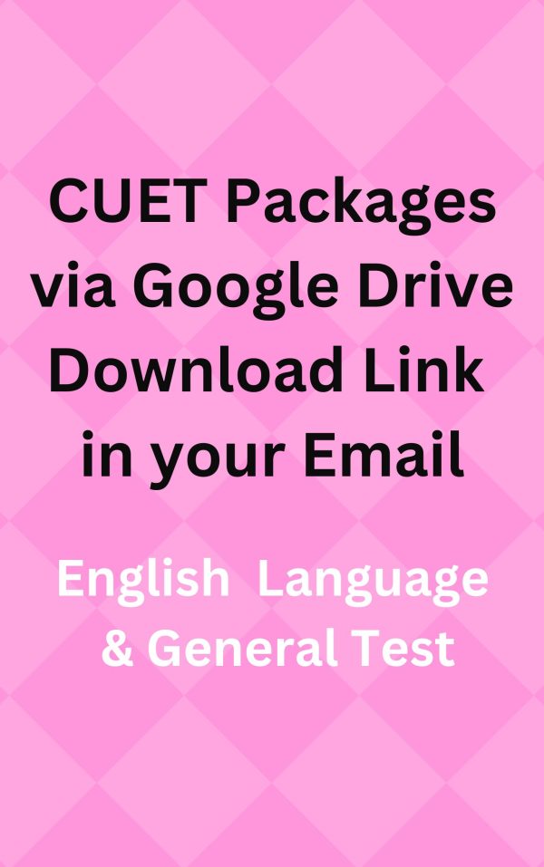 CUET Study Material English Language & General Test Via Google Drive Download link in Email